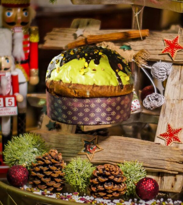 Panettone Eccellenza Opera, Pistacchio e Cioccolato Nero di Modica